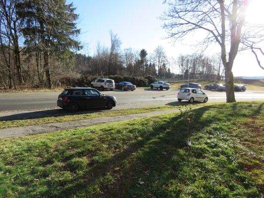 Blick zu den Parkplätzen