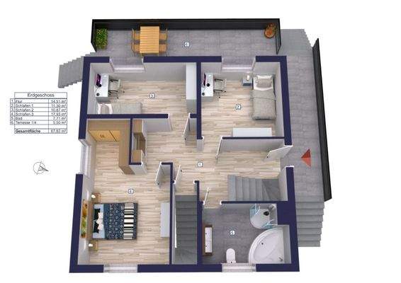 Visualisierung Erdgeschoss