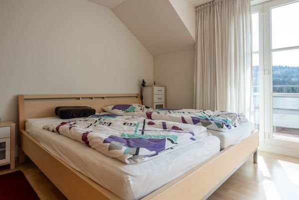 Schlafzimmer mit freiem Ausblick