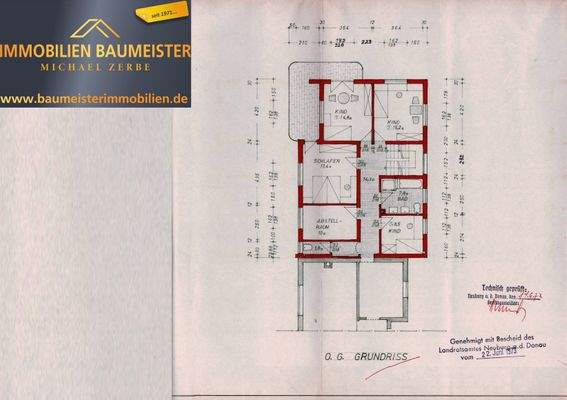 1. OG Grundriss vorderes Haus - Immobilien Baumeis