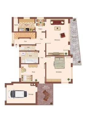 Skizze Grundriss Erdgeschoss