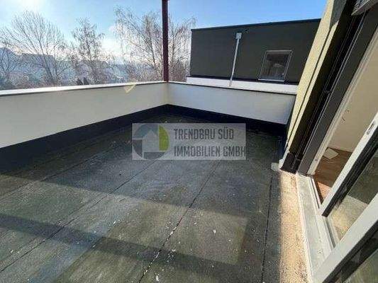 Dachterrasse im Bau