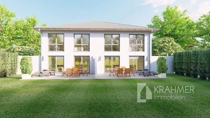 Ansicht Gartenseite (Visualisierung)