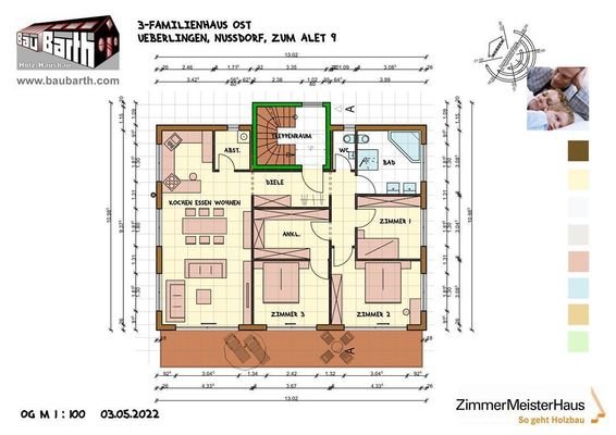 Grundriss Wohnung OG Ost