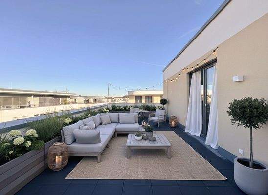 Moderne Dachterrasse