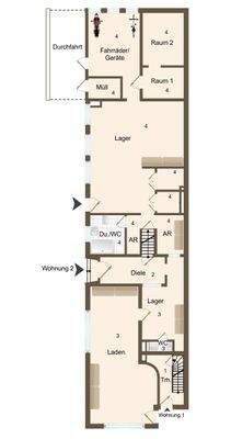 EG Laden (3) + Lager (4)