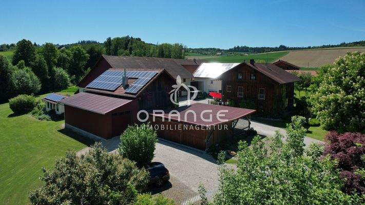 Luftansicht  Vierseithof