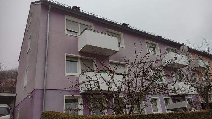 Blick zu den Balkonen