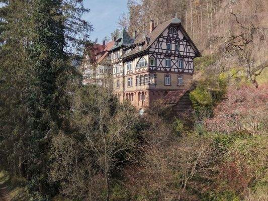 Drohnenansicht von der Straße