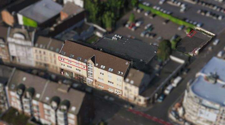 Luftansicht Haus + Stellplatz