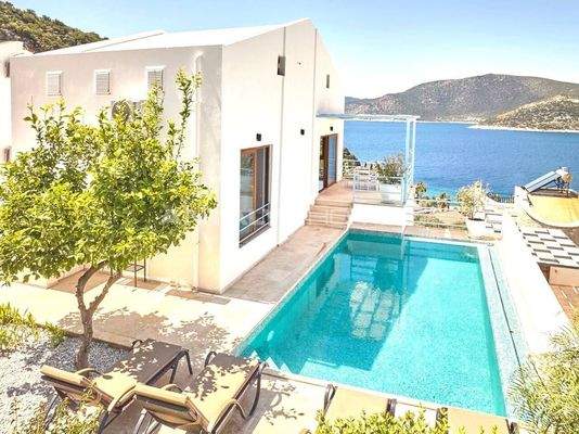 Furnished Sea View Villa Near the Beach in Kalkan Kışla