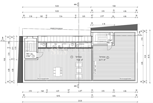 Grundriss Skizze Terrassen