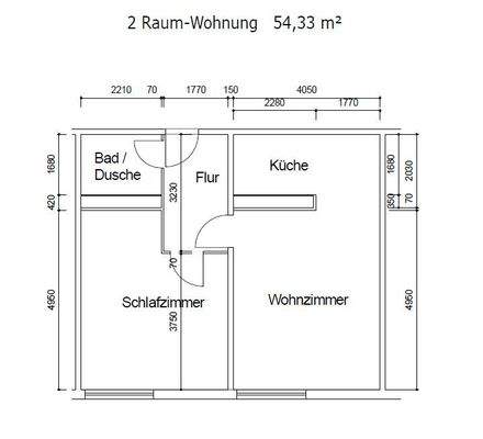 Grundriss der Wohnung