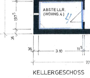 Größe Abstellraum im Keller