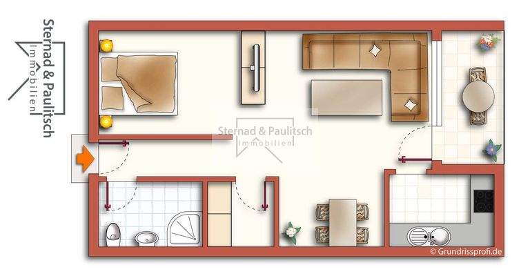 Visualisierung möbliert 