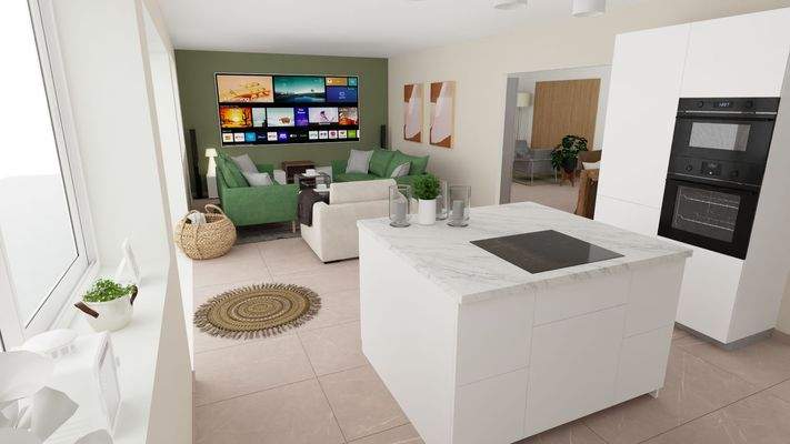 Visualisierung Wohn - Küche