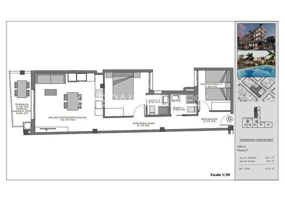 Flats with Rooftop Pool near the Beach in Santa Pola Alicante