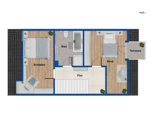 Obere Etage - ohne Dusche