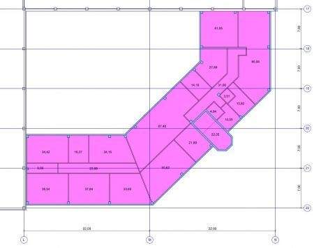 Grundriss 1 Obergeschoss - Bürohaus
