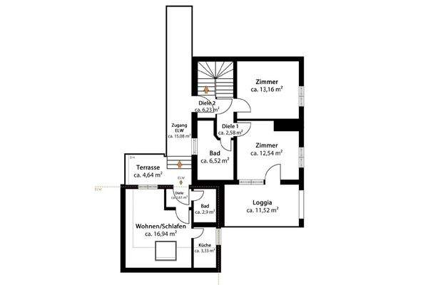 Grundriss Obergeschoss