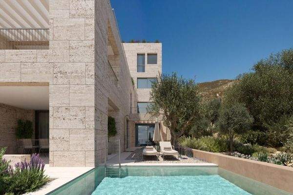 Kreta, Kissamos: Elegante Wohnung am Meer mit unverbautem Blick auf die Ägäis zu verkaufen