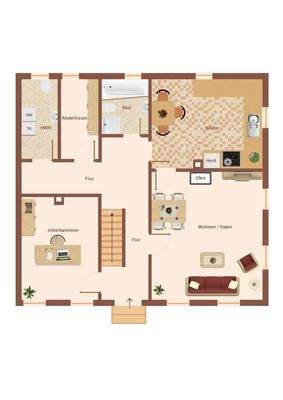 Skizze Grundriss Erdgeschoss