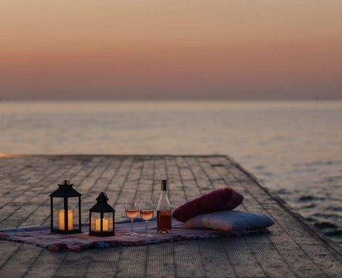 Sonnenuntergang am Meer.