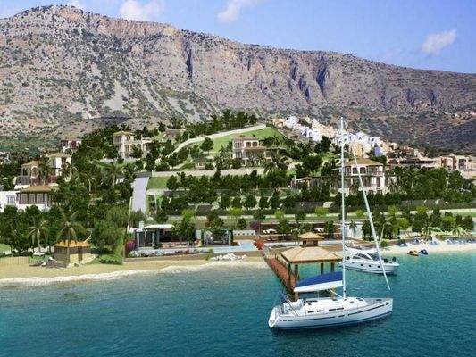 Kreta, Schisma Eloundas: Luxusvilla am Meer mit Pool, Privatstrand und 5-Sterne-Hotelservice zu verkaufen