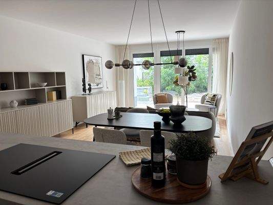 Musterwohnung offener Küchen - und Wohnbereich