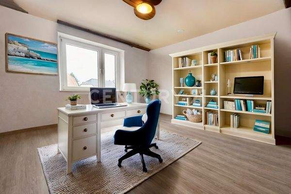 Beispielhafte Büronutzung im Erdgeschoss (Visualisierung)