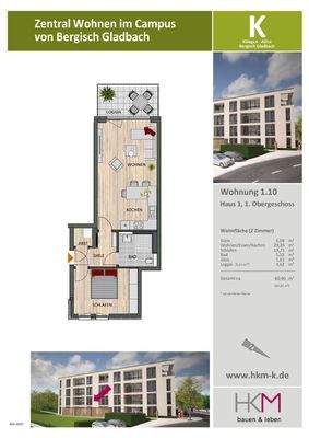 Grundriss mit Flächenangaben