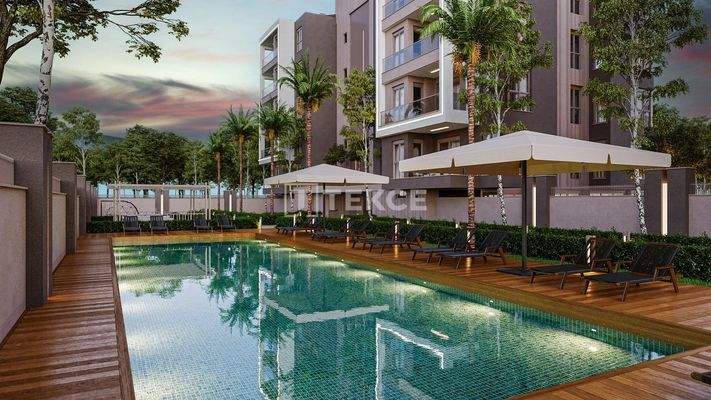 Flats for Sale in a Project with a Pool in Çankaya Antalya