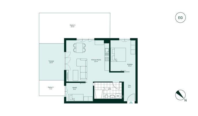 Komfortabler Grundriss