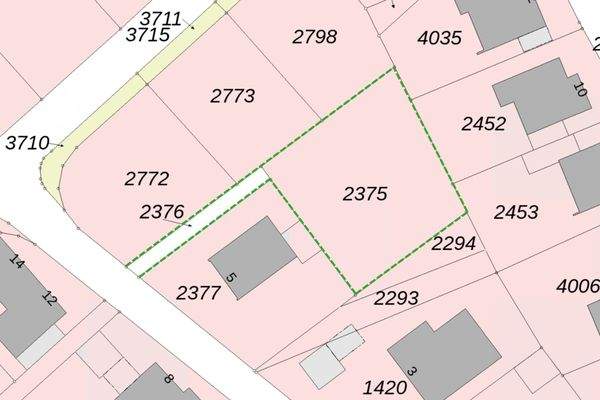 Katasterplan (einmarkiert)