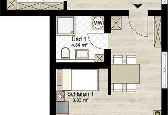 Grundriss Whg. 1 - UG