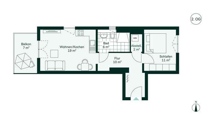 Komfortabler Grundriss