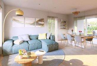 Ansicht Wohnzimmer und Essbereich