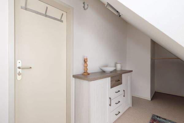 Der helle Ankleidebereich