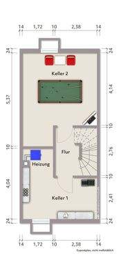 Raumaufteilung Keller