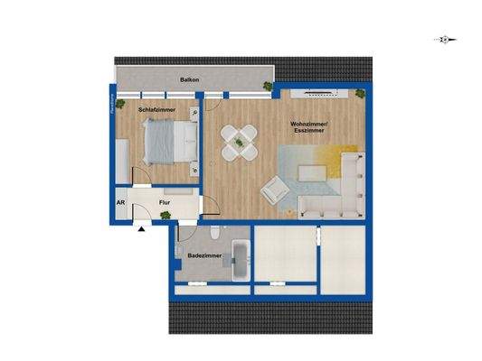 Grundriss Dachgeschosswohnung