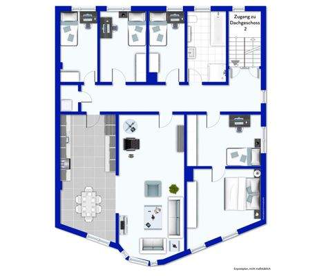 Grundriss Obergeschoss / Wohnung 2 (Beispiel nach Fertigstellung)