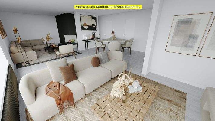 Wohn- Esszimmer Ansicht 3