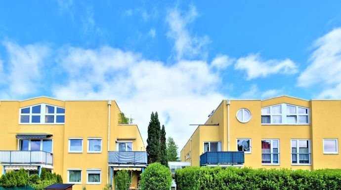 Hausansicht mit Blick auf die Wohnung