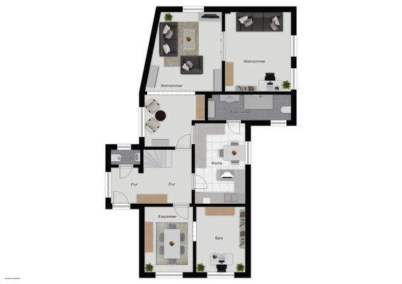 Einrichtungsbeispiel Erdgeschoss