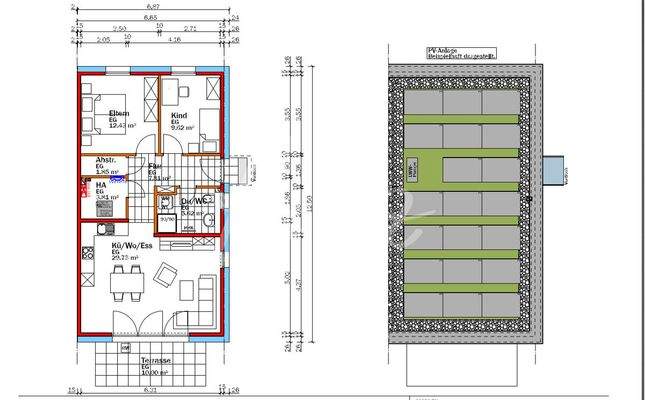 Grundriss Haus rechts