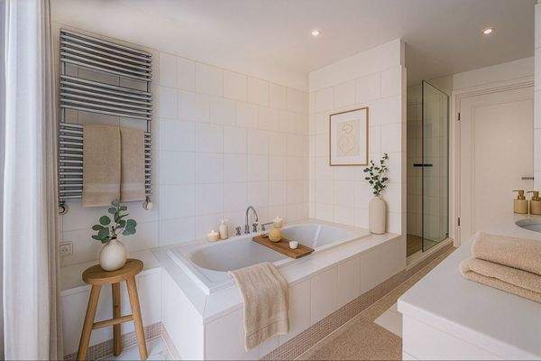 Bad en Suite mit Zugang zum Balkon (mit Einrichtun