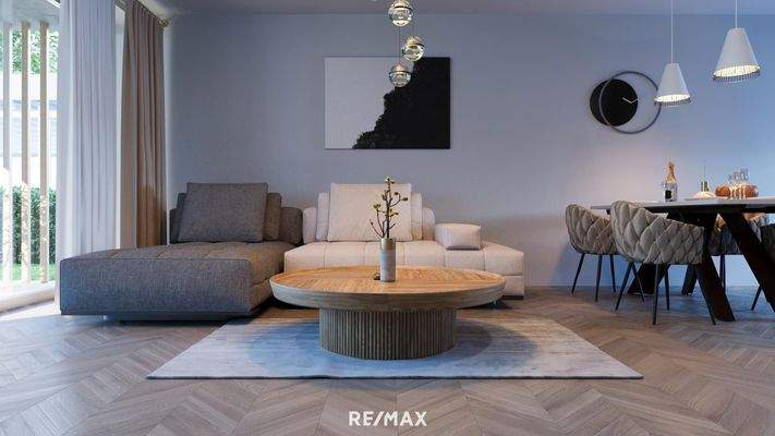 Wohnzimmer-Rendering