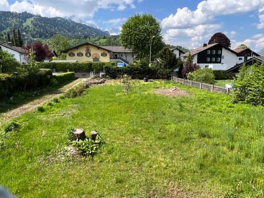 Blick aufs Baugrundstück