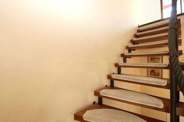 Hinauf in das Dachgeschoss