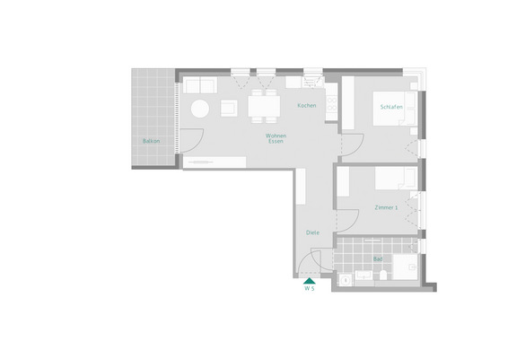 Grundriss Wohnung 5